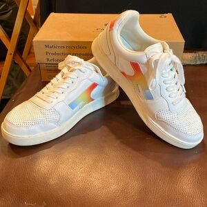 Faguo “Hazel” sneakers with rainbow F•Anthropologie•French sneakers•6.5